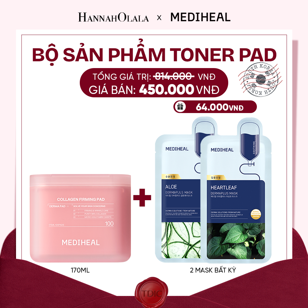  MEDIHEAL BỘ SẢN PHẨM TONER PAD 170ML BẤT KỲ_M99 