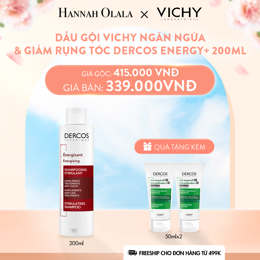  A908_DEAL 2 DẦU GỘI VICHY NGĂN NGỪA & GIẢM RỤNG TÓC DERCOS ENERGY+ 200ML 