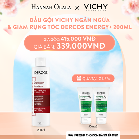  A908_DEAL 2 DẦU GỘI VICHY NGĂN NGỪA & GIẢM RỤNG TÓC DERCOS ENERGY+ 200ML 
