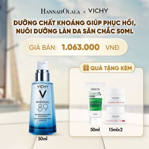  SERUM KHOÁNG GIÚP PHỤC HỒI VÀ CẤP ẨM CHUYÊN BIỆT VICHY MINERAL 89 50ML, CHỐNG ĐA TÁC NHÂN LÀM SUY YẾU DA - A1779 