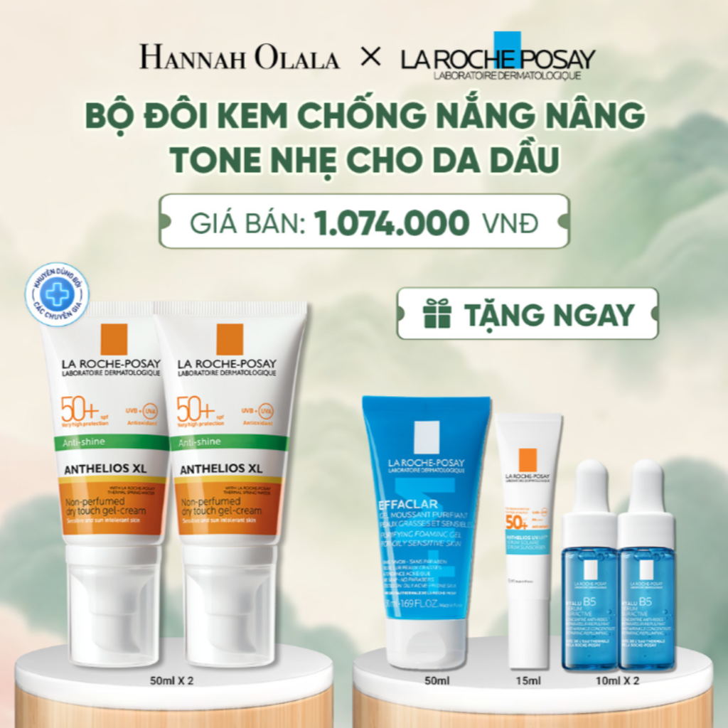  BỘ ĐÔI KEM CHỐNG NẮNG NÂNG TONE CHO DA DẦU LA ROCHE-POSAY ANTHELIOS XL SPF50+ PA++++ 50ML - A1133 