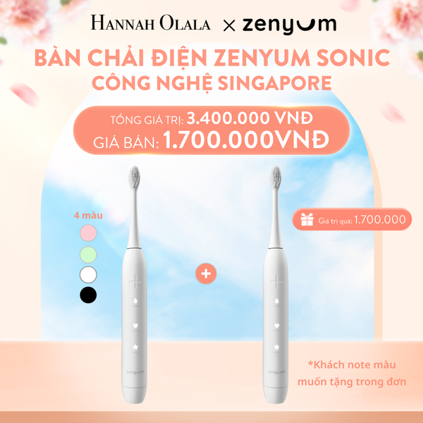  A1005_DEAL 2: [MUA 1 TẶNG 1] BÀN CHẢI ĐIỆN ZENYUM SONIC - CÔNG NGHỆ SINGAPORE 