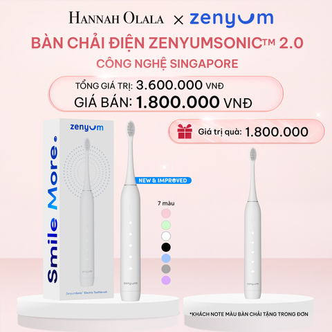  E949_DEAL 2: [MUA 1 TẶNG 1] BÀN CHẢI ĐIỆN ZENYUM SONIC MỚI 2.0 - CÔNG NGHỆ SINGAPORE 