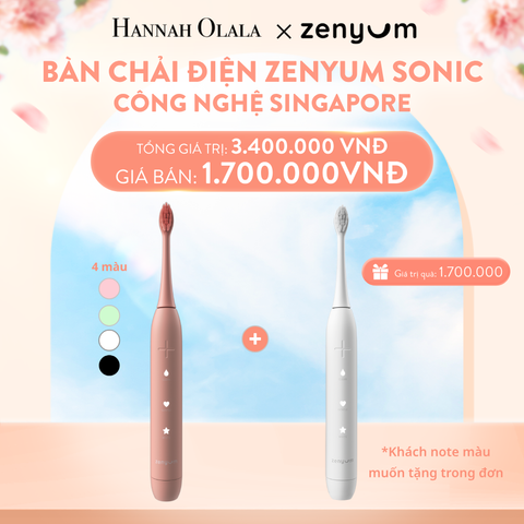  A1005_DEAL 2: [MUA 1 TẶNG 1] BÀN CHẢI ĐIỆN ZENYUM SONIC - CÔNG NGHỆ SINGAPORE 