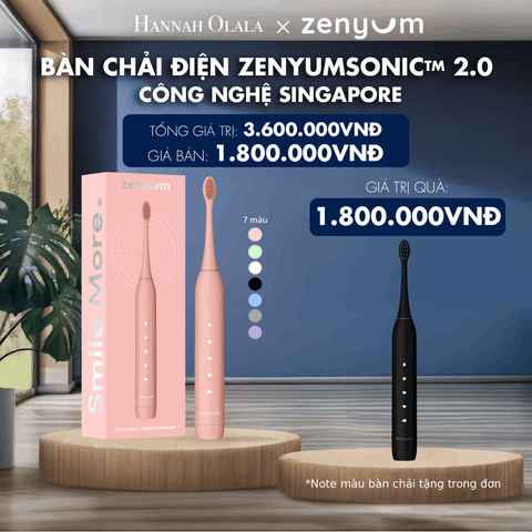  DEAL 2: [MUA 1 TẶNG 1] BÀN CHẢI ĐIỆN ZENYUM SONIC 2.0 - CÔNG NGHỆ SINGAPORE (Note màu bàn chải tặng trong đơn) 