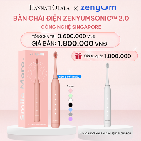  E949_DEAL 2: [MUA 1 TẶNG 1] BÀN CHẢI ĐIỆN ZENYUM SONIC MỚI 2.0 - CÔNG NGHỆ SINGAPORE 