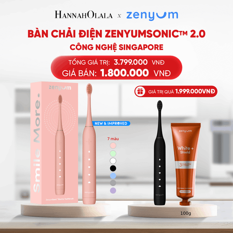 DEAL 2: [MUA 1 TẶNG 1] BÀN CHẢI ĐIỆN ZENYUM SONIC 2.0 - CÔNG NGHỆ SINGAPORE (Note màu bàn chải tặng trong đơn) 