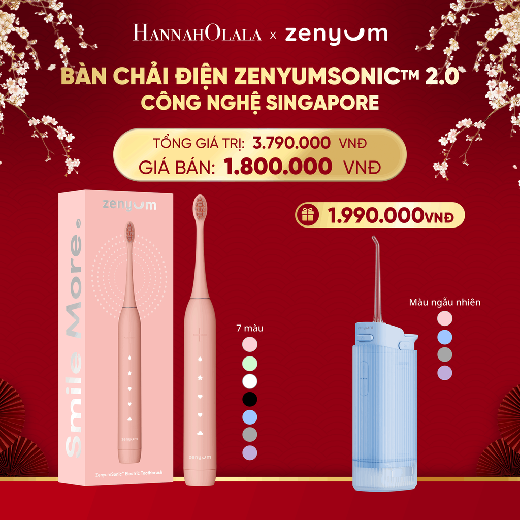  DEAL 2: [MUA 1 TẶNG 1] BÀN CHẢI ĐIỆN ZENYUM SONIC 2.0 - CÔNG NGHỆ SINGAPORE 