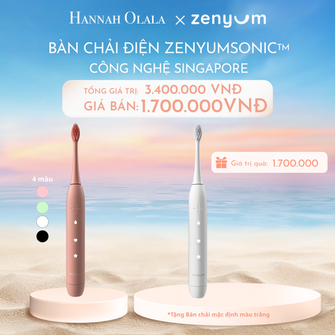  C955_DEAL 2: [MUA 1 TẶNG 1] BÀN CHẢI ĐIỆN ZENYUM SONIC - CÔNG NGHỆ SINGAPORE 