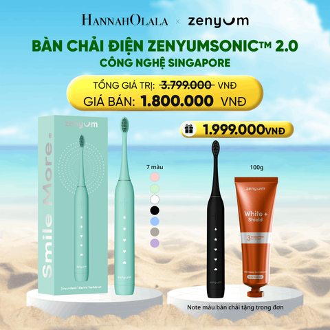  A1862_DEAL 2B: FLASHDEAL [MUA 1 TẶNG 2] BÀN CHẢI ĐIỆN ZENYUM SONIC 2.0 - CÔNG NGHỆ SINGAPORE (NOTE MÀU BÀN CHẢI TẶNG TRONG ĐƠN) 