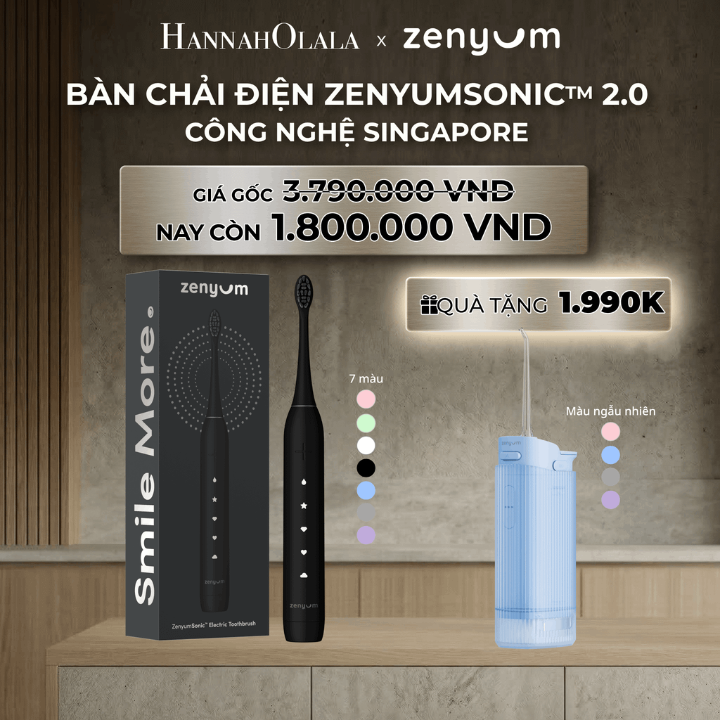  DEAL 2: [MUA 1 TẶNG 1] BÀN CHẢI ĐIỆN ZENYUM SONIC 2.0 - CÔNG NGHỆ SINGAPORE 