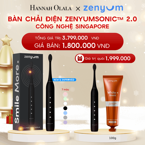  A1245_DEAL 2: [MUA 1 TẶNG 1] BÀN CHẢI ĐIỆN ZENYUM SONIC 2.0 - CÔNG NGHỆ SINGAPORE (Note màu bàn chải tặng trong đơn) 