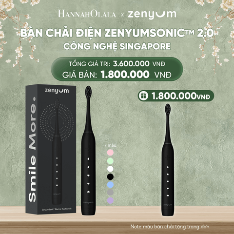  DEAL 2: [MUA 1 TẶNG 1] BÀN CHẢI ĐIỆN ZENYUM SONIC 2.0 - CÔNG NGHỆ SINGAPORE (Note màu bàn chải tặng trong đơn) 
