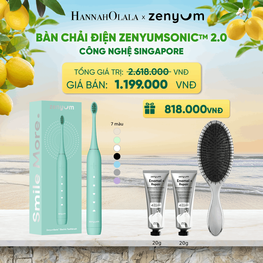  BÀN CHẢI ĐIỆN ZENYUM SONIC 2.0 - CÔNG NGHỆ SINGAPORE 