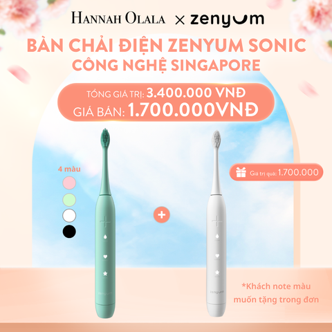  A1005_DEAL 2: [MUA 1 TẶNG 1] BÀN CHẢI ĐIỆN ZENYUM SONIC - CÔNG NGHỆ SINGAPORE 