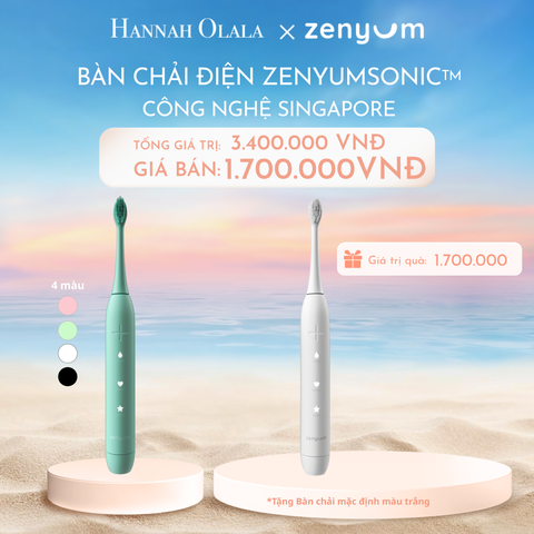  C955_DEAL 2: [MUA 1 TẶNG 1] BÀN CHẢI ĐIỆN ZENYUM SONIC - CÔNG NGHỆ SINGAPORE 