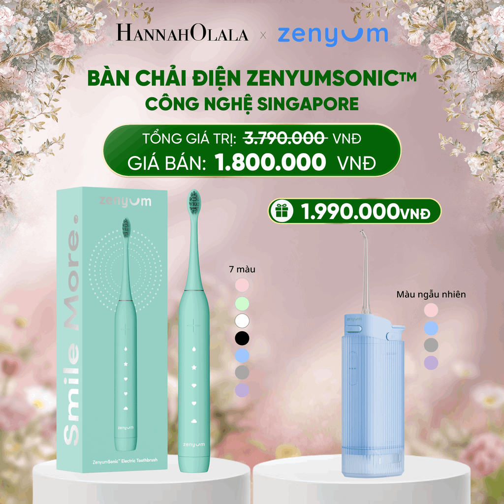  DEAL 2: [MUA 1 TẶNG 1] BÀN CHẢI ĐIỆN ZENYUM SONIC 2.0 - CÔNG NGHỆ SINGAPORE 