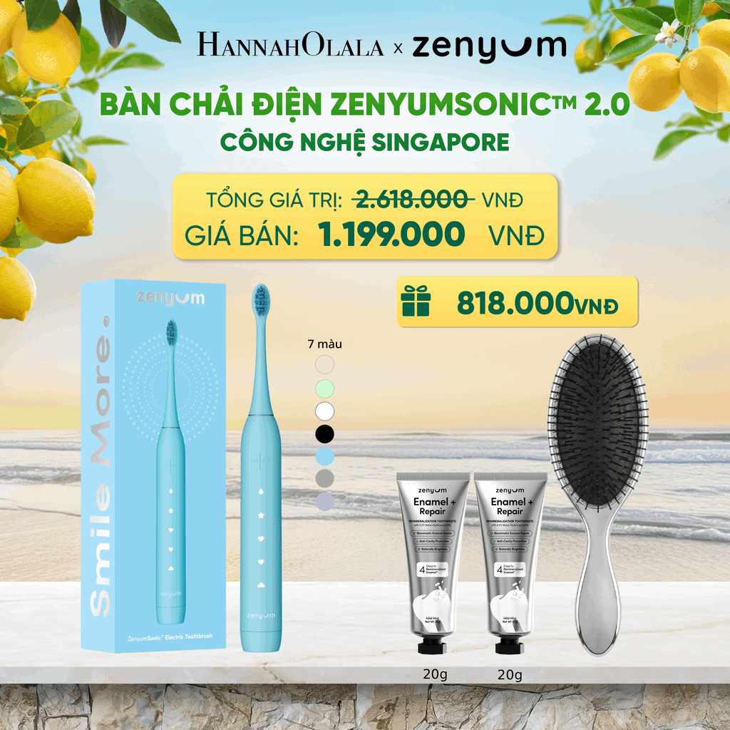  BÀN CHẢI ĐIỆN ZENYUM SONIC 2.0 - CÔNG NGHỆ SINGAPORE 