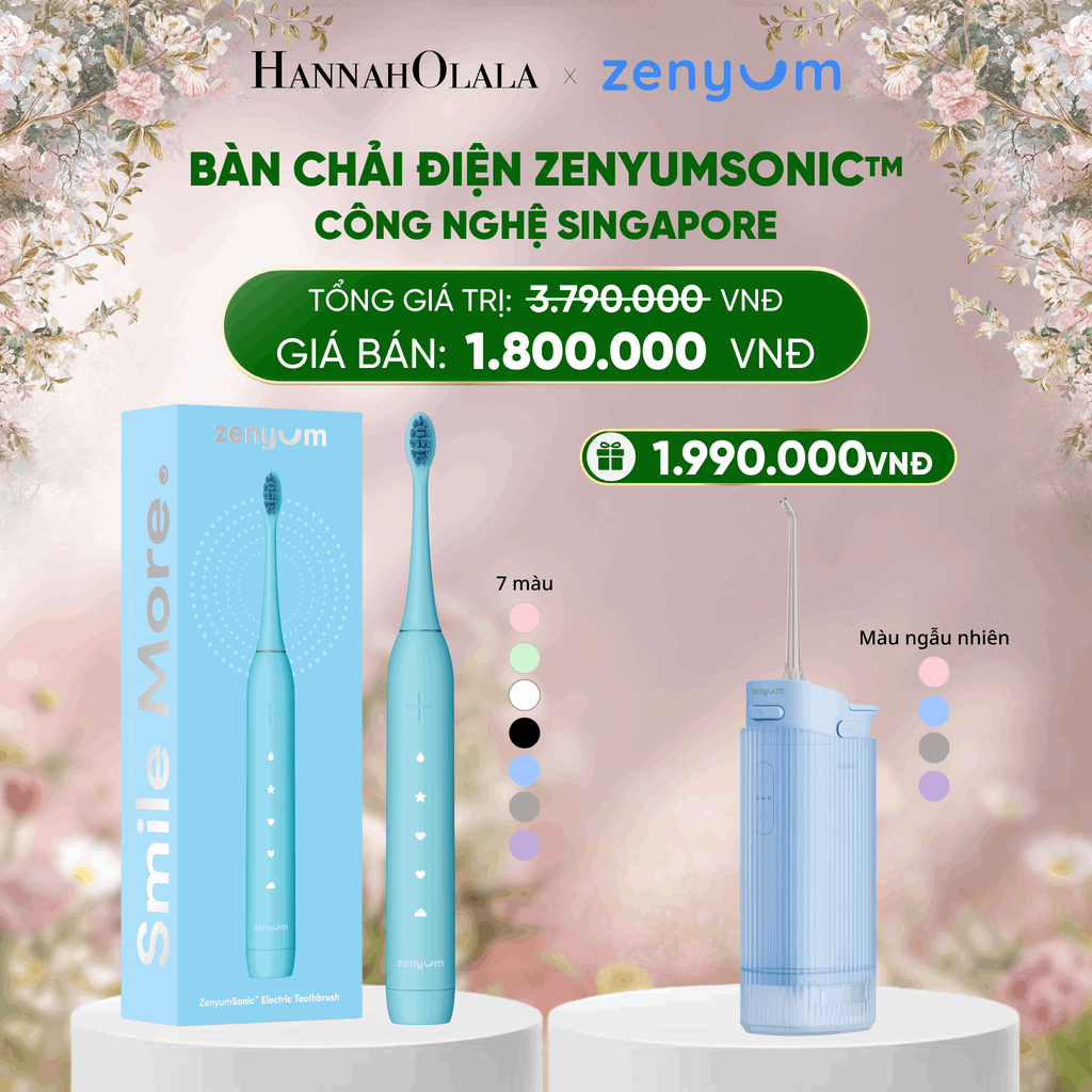  DEAL 2: [MUA 1 TẶNG 1] BÀN CHẢI ĐIỆN ZENYUM SONIC 2.0 - CÔNG NGHỆ SINGAPORE 