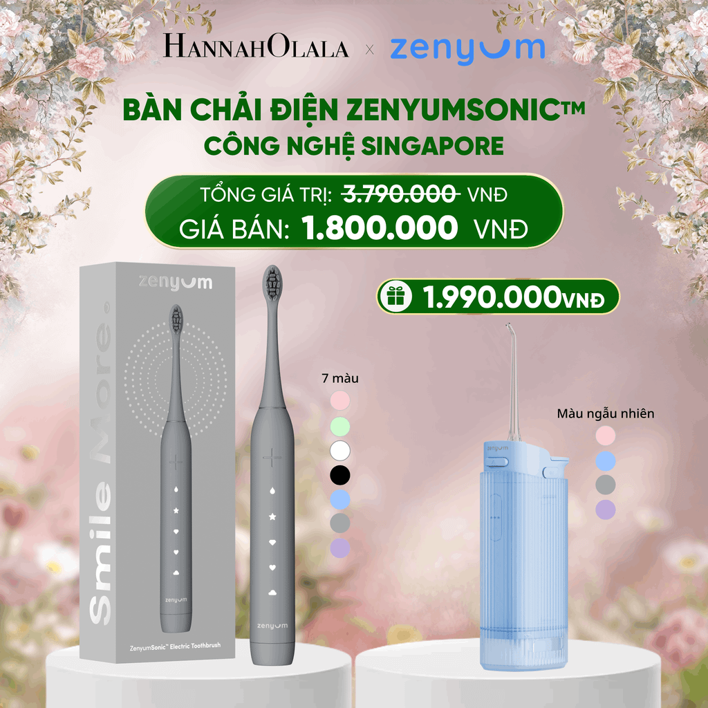  DEAL 2: [MUA 1 TẶNG 1] BÀN CHẢI ĐIỆN ZENYUM SONIC 2.0 - CÔNG NGHỆ SINGAPORE 