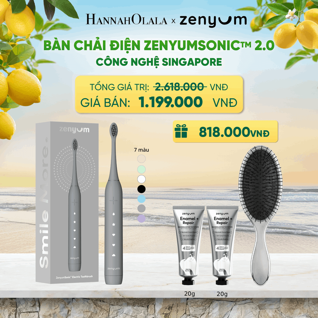  BÀN CHẢI ĐIỆN ZENYUM SONIC 2.0 - CÔNG NGHỆ SINGAPORE 