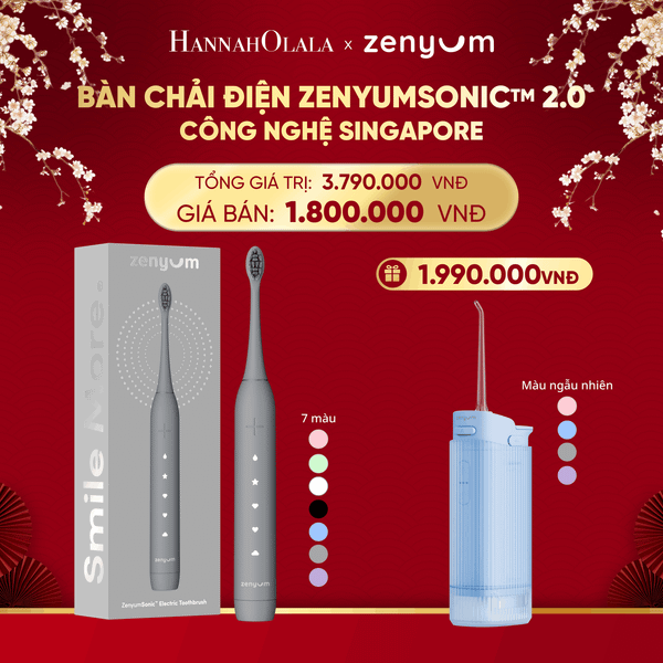  DEAL 2: [MUA 1 TẶNG 1] BÀN CHẢI ĐIỆN ZENYUM SONIC 2.0 - CÔNG NGHỆ SINGAPORE 