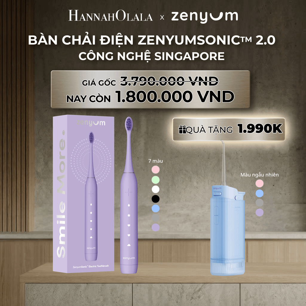 DEAL 2: [MUA 1 TẶNG 1] BÀN CHẢI ĐIỆN ZENYUM SONIC 2.0 - CÔNG NGHỆ SINGAPORE 