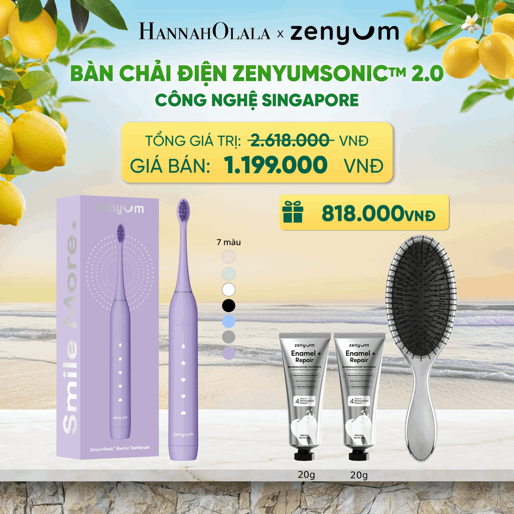  BÀN CHẢI ĐIỆN ZENYUM SONIC 2.0 - CÔNG NGHỆ SINGAPORE 