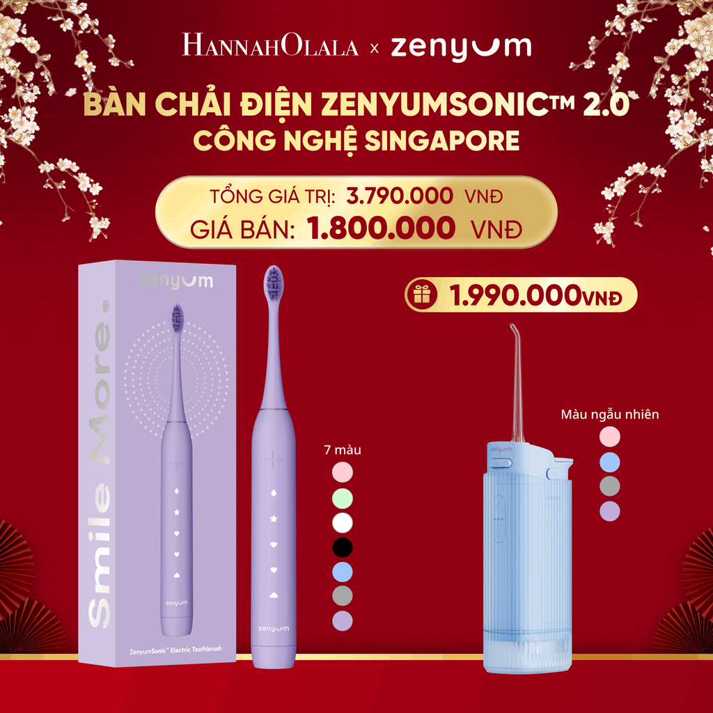  DEAL 2: [MUA 1 TẶNG 1] BÀN CHẢI ĐIỆN ZENYUM SONIC 2.0 - CÔNG NGHỆ SINGAPORE 