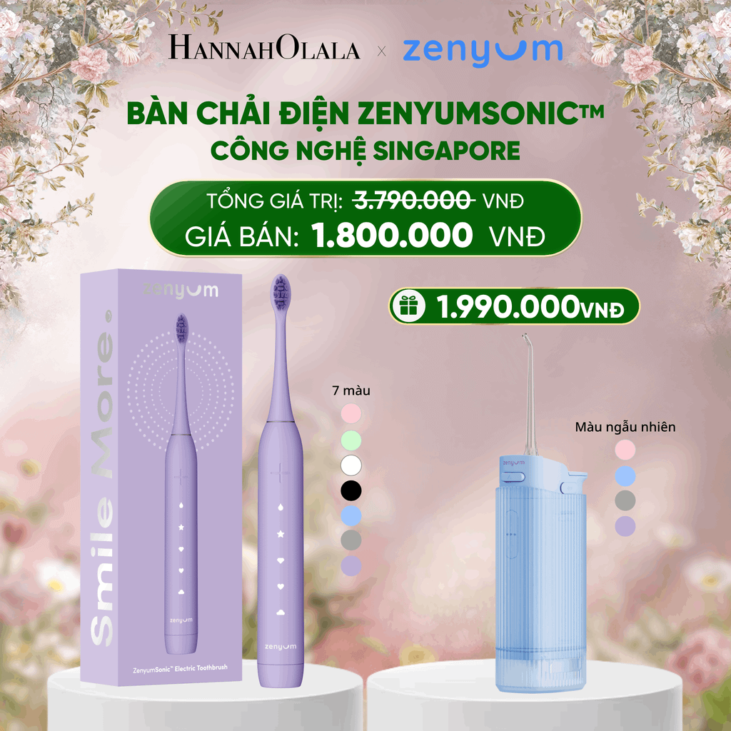  DEAL 2: [MUA 1 TẶNG 1] BÀN CHẢI ĐIỆN ZENYUM SONIC 2.0 - CÔNG NGHỆ SINGAPORE 