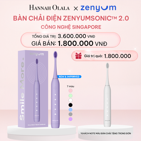  E949_DEAL 2: [MUA 1 TẶNG 1] BÀN CHẢI ĐIỆN ZENYUM SONIC MỚI 2.0 - CÔNG NGHỆ SINGAPORE 