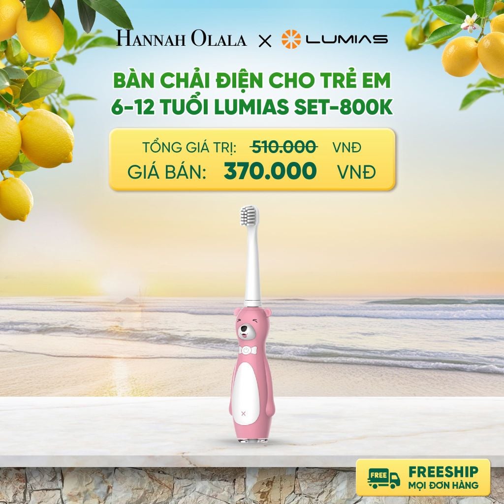  BÀN CHẢI ĐIỆN CHO TRẺ EM 6-12 TUỔI LUMIAS SET-800K DEAL 3: 