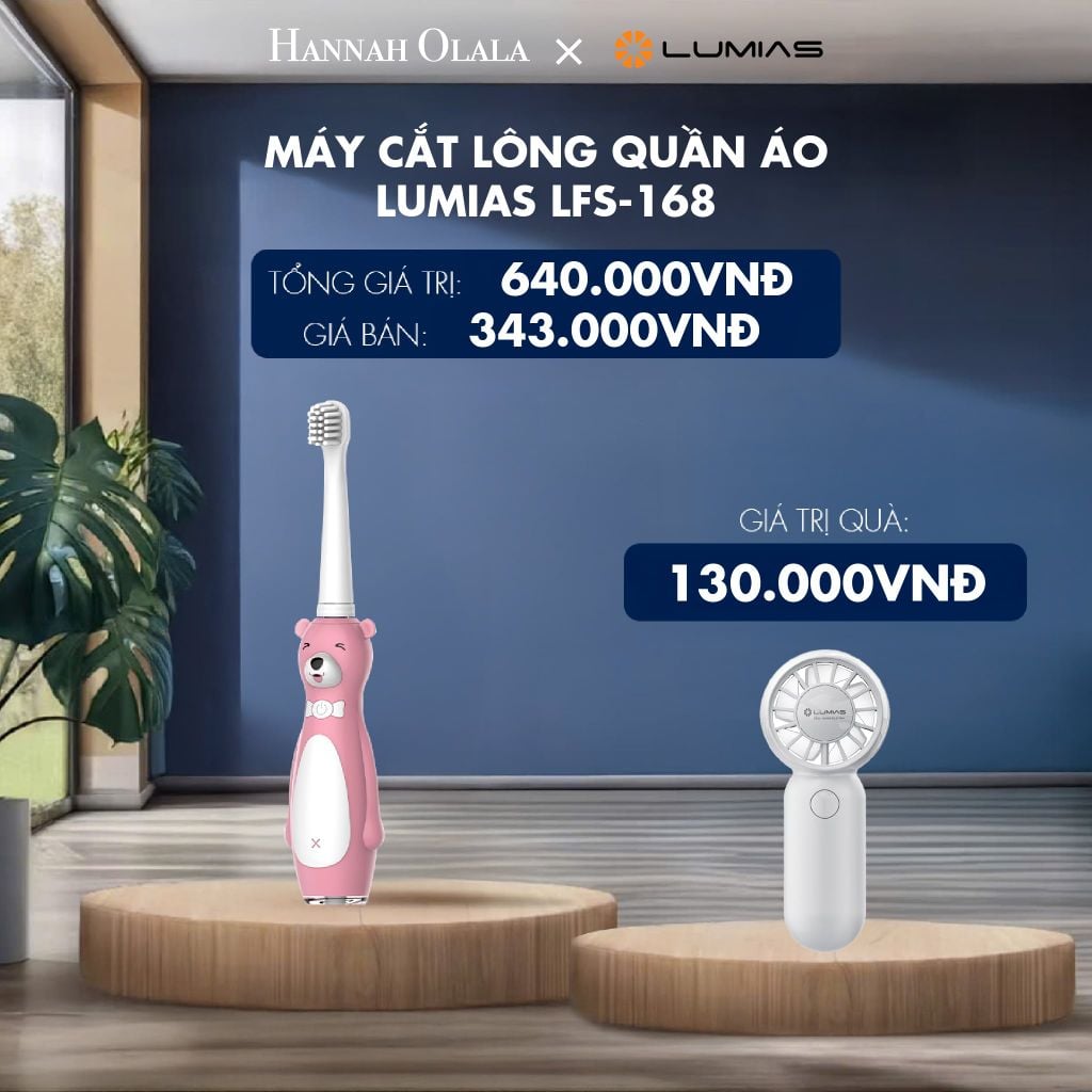  BÀN CHẢI ĐIỆN CHO TRẺ EM 6-12 TUỔI LUMIAS SET-800K - DEAL 3 