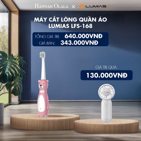  BÀN CHẢI ĐIỆN CHO TRẺ EM 6-12 TUỔI LUMIAS SET-800K - DEAL 3 - H183 