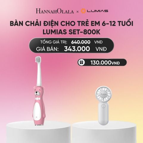  DEAL 3: BÀN CHẢI ĐIỆN CHO TRẺ EM 6-12 TUỔI LUMIAS SET-800K_A1193 