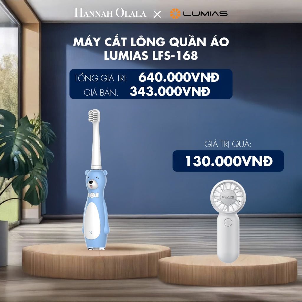  BÀN CHẢI ĐIỆN CHO TRẺ EM 6-12 TUỔI LUMIAS SET-800K - DEAL 3 