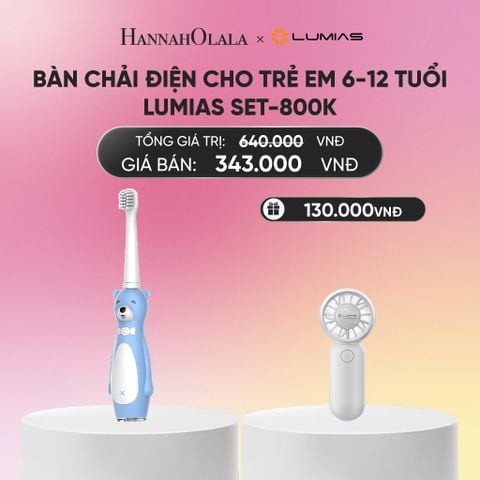  DEAL 3: BÀN CHẢI ĐIỆN CHO TRẺ EM 6-12 TUỔI LUMIAS SET-800K_A1193 