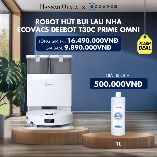  ROBOT HÚT BỤI LAU NHÀ ECOVACS DEEBOT T30C PRIME OMNI - DEAL 3 - H92 