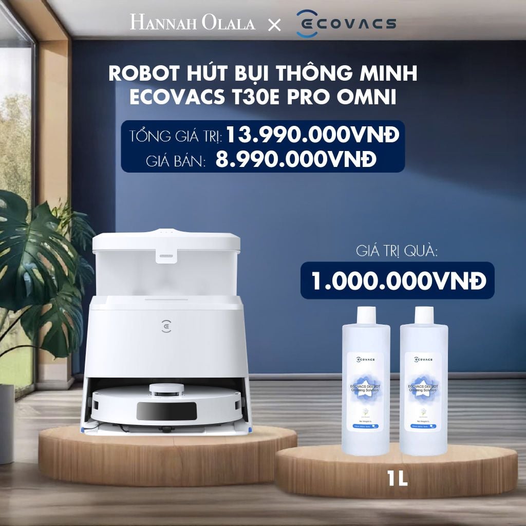  ROBOT HÚT BỤI THÔNG MINH ECOVACS T30E PRO OMNI - DEAL 3 