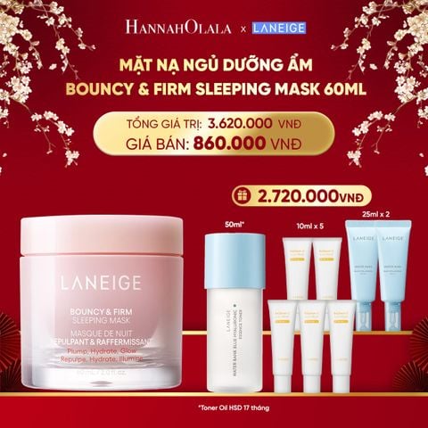  A1293_DEAL 3: MẶT NẠ NGỦ DƯỠNG ẨM LANEIGE BOUNCY & FIRM SLEEPING MASK 60ML TĂNG CƯỜNG COLLAGEN VÀ CHĂM SÓC DA 