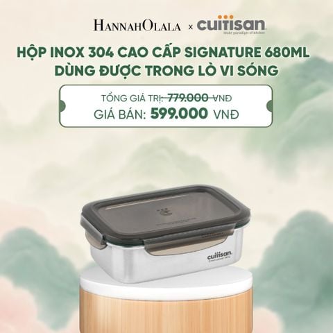  HỘP INOX 316 CAO CẤP CUITISAN SIGNATURE DÙNG ĐƯỢC TRONG LÒ VI SÓNG - DEAL 3 - A2132 