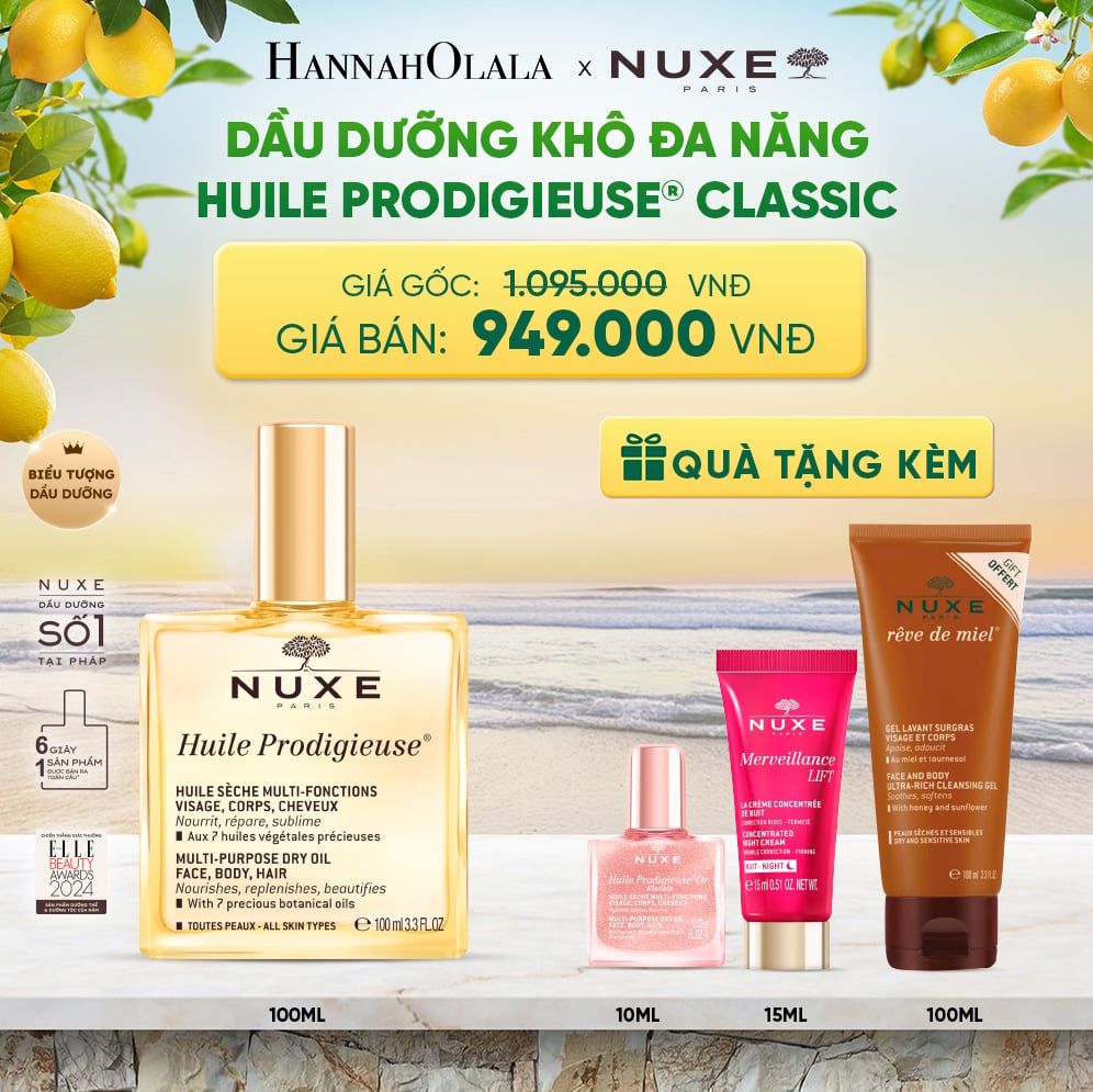  DẦU DƯỠNG KHÔ ĐA NĂNG NUXE HUILE PRODIGIEUSE® 100ML (CHỌN HƯƠNG) 