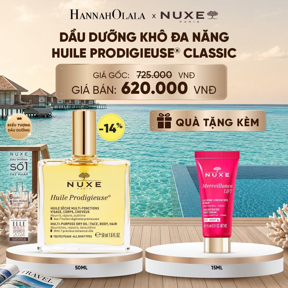  DẦU DƯỠNG KHÔ ĐA NĂNG NUXE HUILE PRODIGIEUSE® 50ML (CHỌN HƯƠNG) 