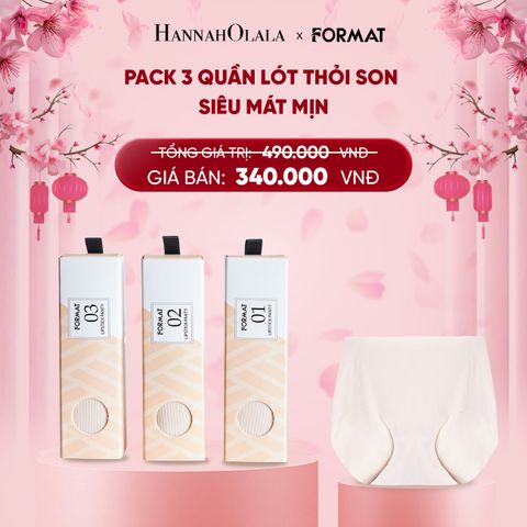  DEAL 3: PACK 3 QUẦN LÓT THỎI SON SIÊU MÁT MỊN FORMAT 