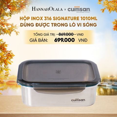  HỘP INOX 316 CAO CẤP CUITISAN SIGNATURE DÙNG ĐƯỢC TRONG LÒ VI SÓNG - DEAL 3 - E1643 