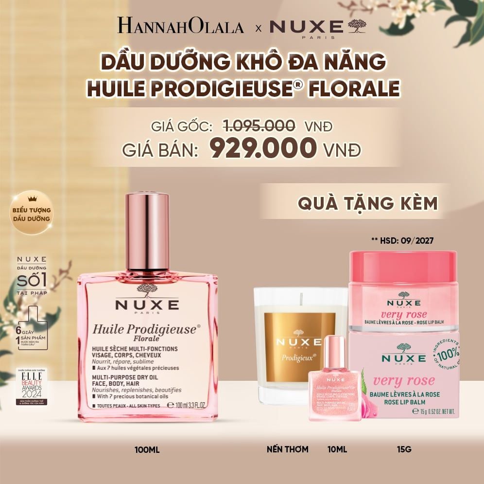  DẦU DƯỠNG KHÔ ĐA NĂNG NUXE HUILE PRODIGIEUSE® 100ML (CHỌN HƯƠNG) - A5055 