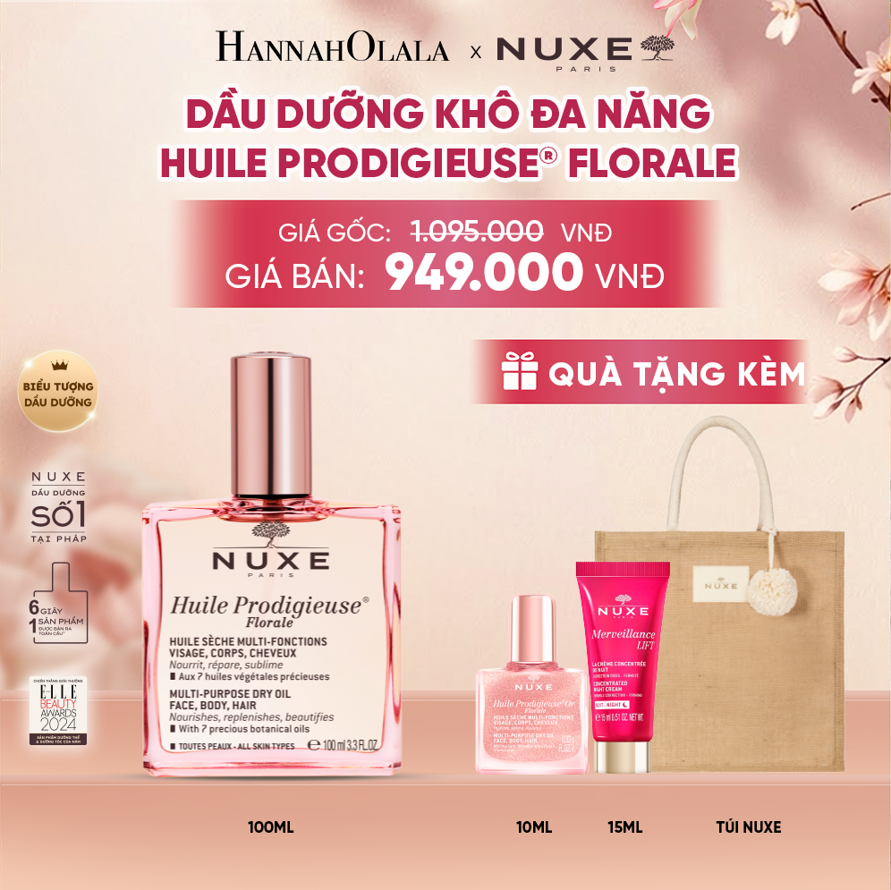  DẦU DƯỠNG KHÔ ĐA NĂNG NUXE HUILE PRODIGIEUSE® 100ML (CHỌN HƯƠNG) - A1699 
