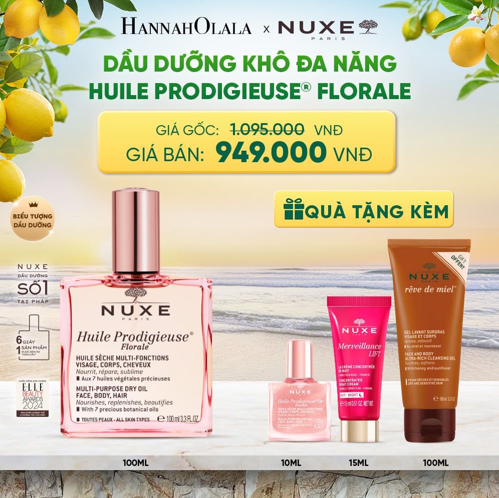  DẦU DƯỠNG KHÔ ĐA NĂNG NUXE HUILE PRODIGIEUSE® 100ML (CHỌN HƯƠNG) 