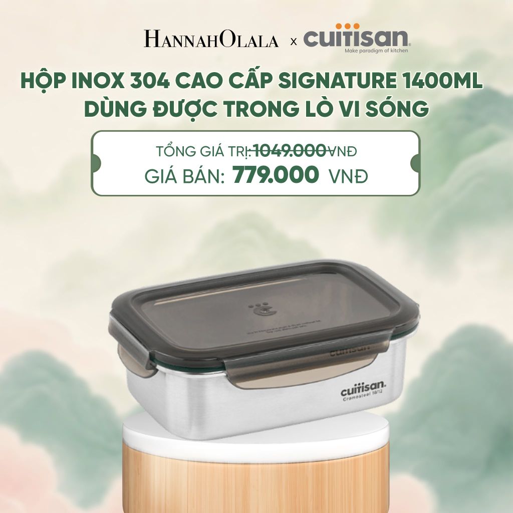 HỘP INOX 316 CAO CẤP CUITISAN SIGNATURE DÙNG ĐƯỢC TRONG LÒ VI SÓNG - DEAL 3 - A2132 