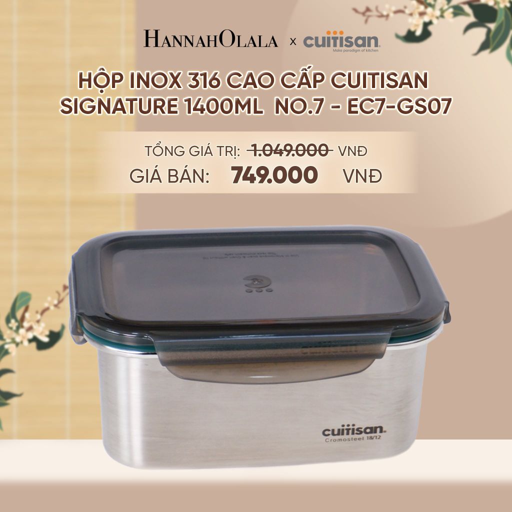  HỘP INOX 316 CAO CẤP CUITISAN SIGNATURE DÙNG ĐƯỢC TRONG LÒ VI SÓNG - DEAL 3 - A1950 